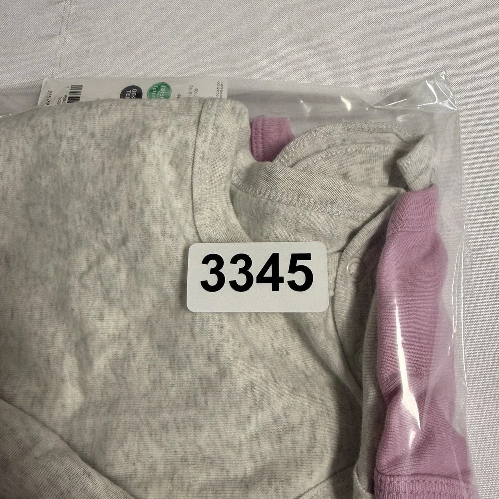 Carter's Baby Girls 2pc Sleeveless Bodysuit Set Size 18 Months Purple Grey